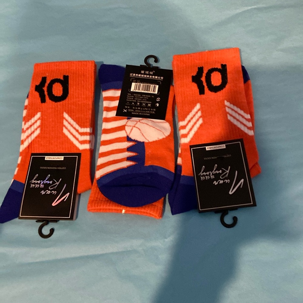 Three pair basketball socks